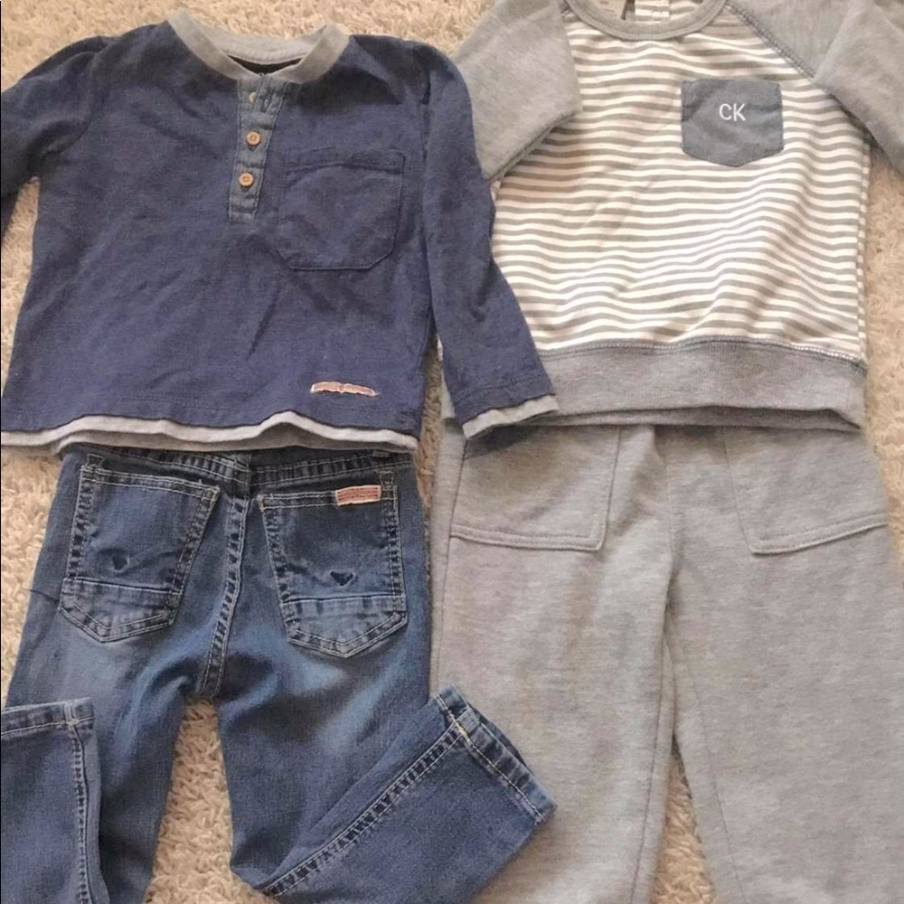 Hudson and Calvin Klein outfits